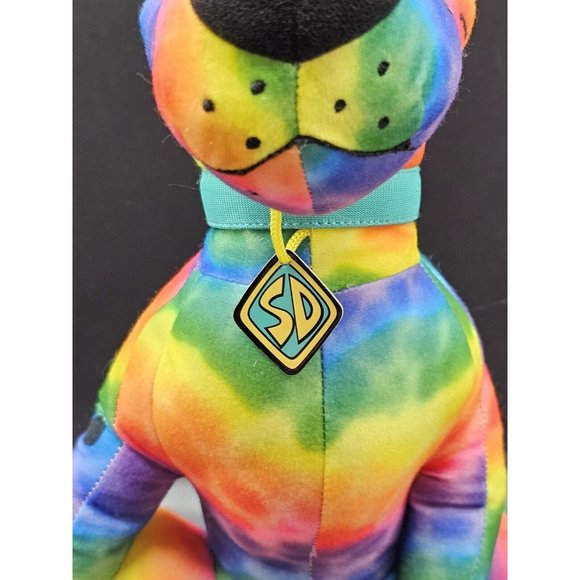 Scooby-Doo Rainbow Multicolored Tie-Dye 12" Plush - Picture 5 of 11